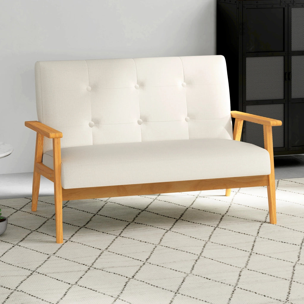 Divano 2 posti ¨C Zephmum ¨C Tessuto beige 115 cm