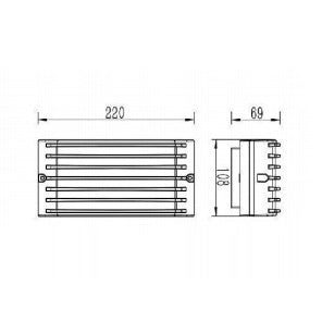 GRID APPLIQUE GRIGIA 10W LED 4000K
