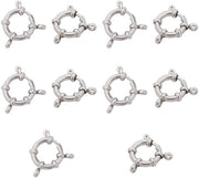 10 pezzi di lenti di chiusura con anello rotondo - per creare gioielli DIY