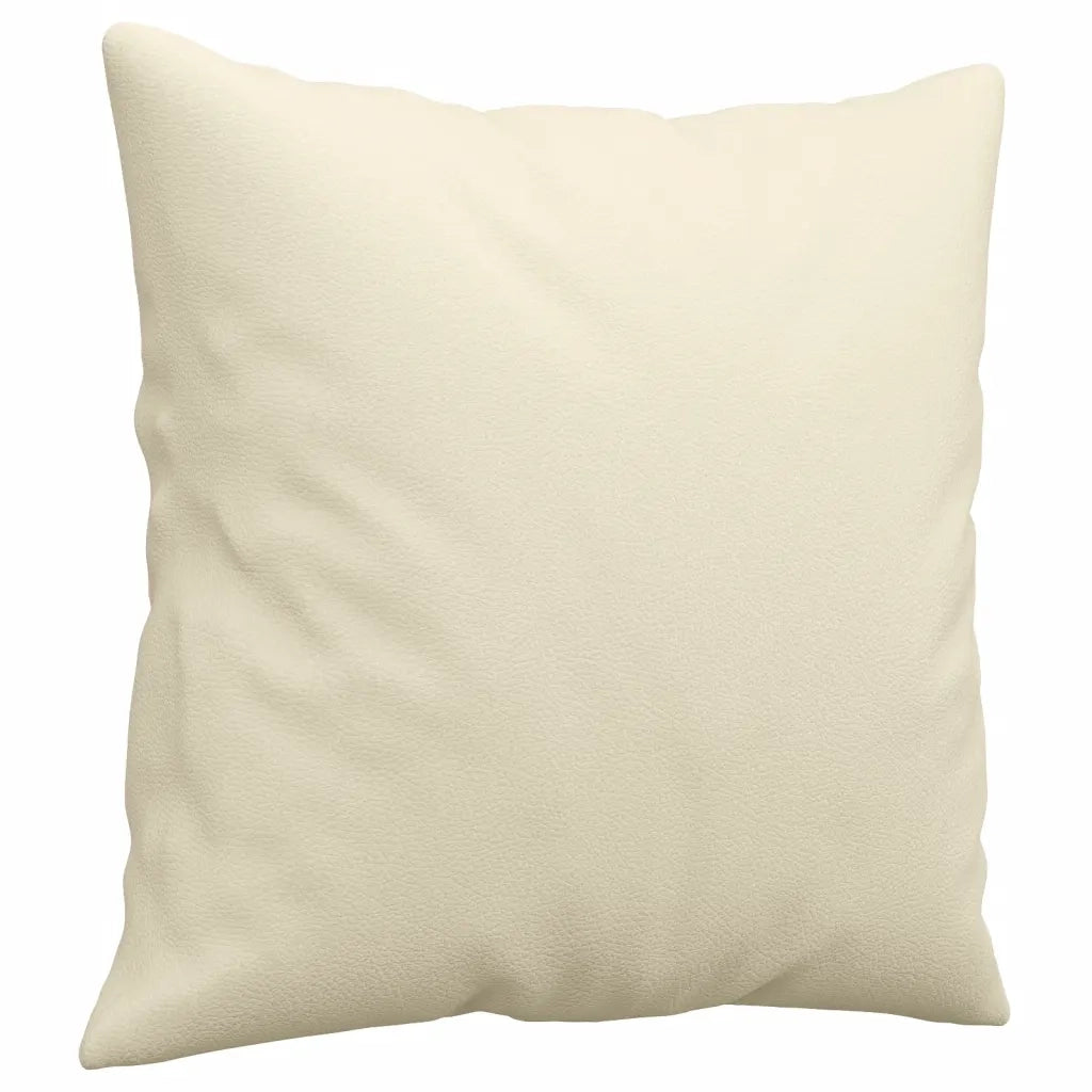 Divano a 2 Posti con Cuscini Crema 140 cm in Similpelle 3200931