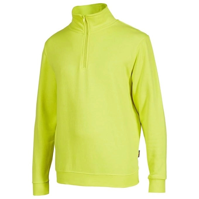 U-power WEY295YY TAUTRA Felpa da Lavoro Mezza Zip Uomo 50% Cotone 50% Poliestere 280 g-m² colore Giallo Fluo