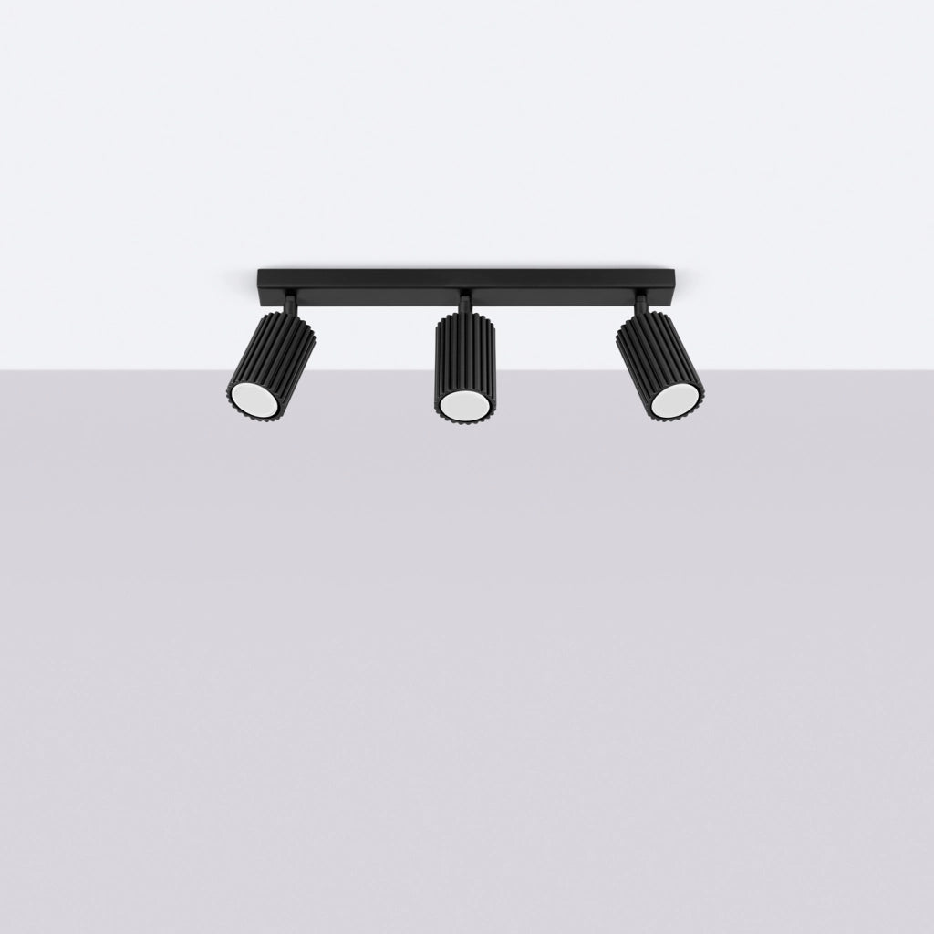 Lampada a soffitto KARBON 3L nero