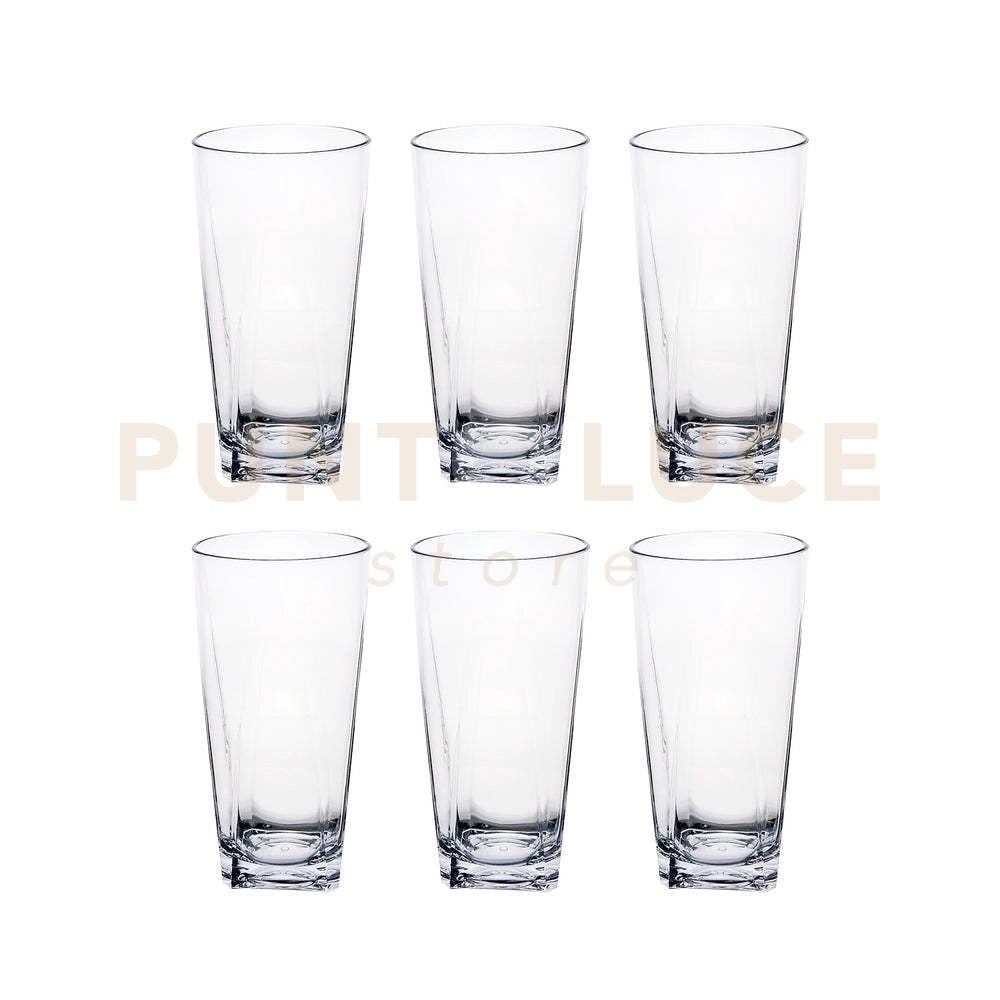 TUMBLER BICCHIERI ALTI SET 6 PEZZI TRASPARENTI