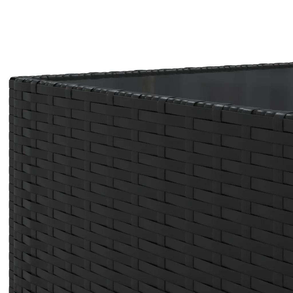 Set Mobili da Giardino 11 pz con Cuscini in Polyrattan Nero 3308292
