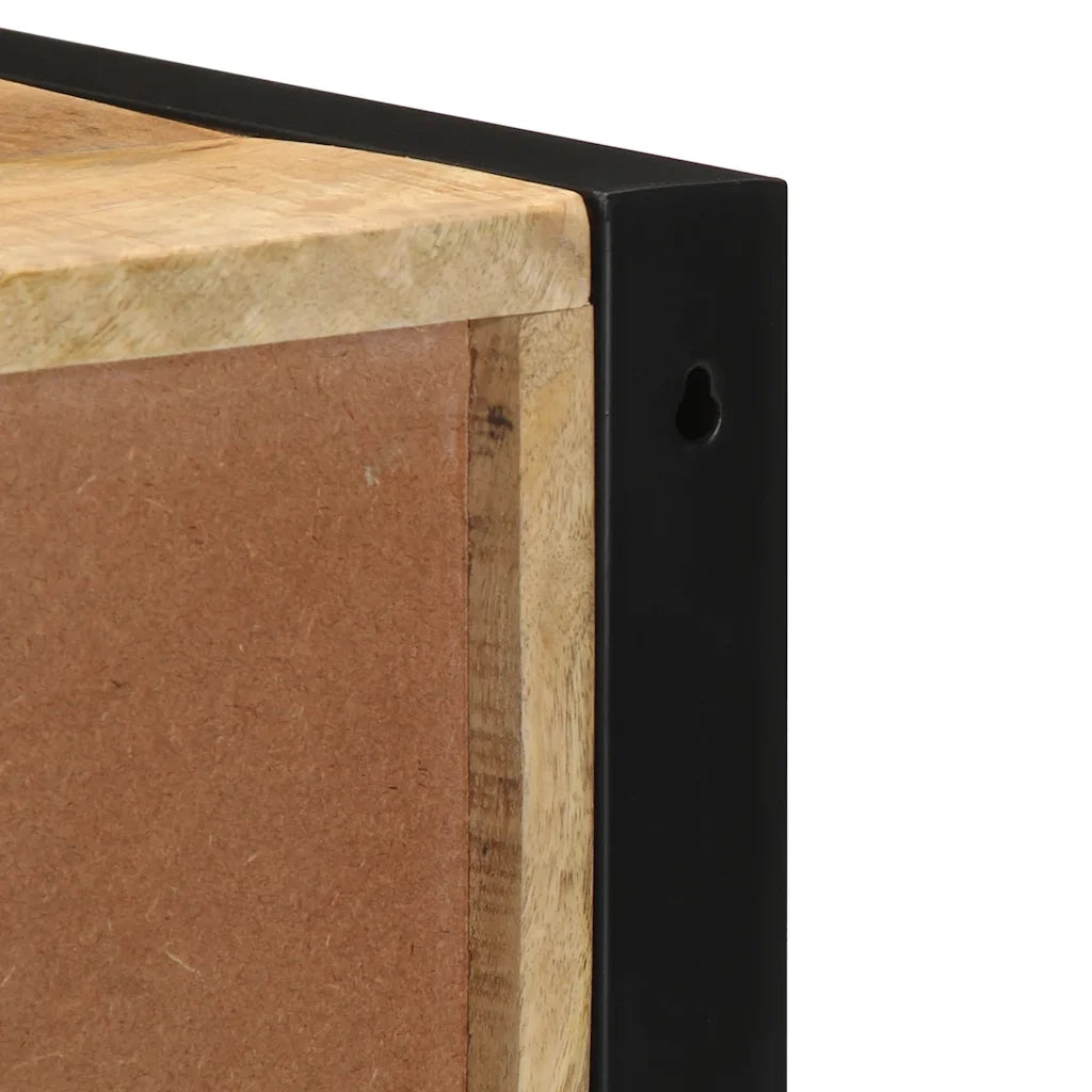 Comodino 40x35x40 cm in Legno Grezzo Massello di Mango 4015957