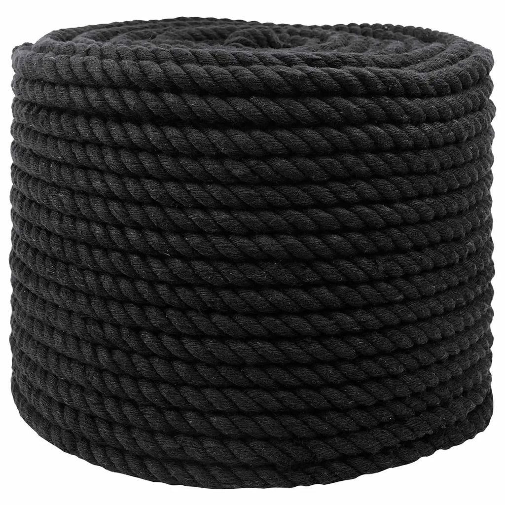 Corda | Fune di Cotone 250 m 10 Nero 100% Cotone