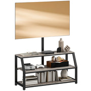 Mobile TV per TV fino a 72 pollici con 2 ripiani aperti ¨C zephmum ¨C 110x43x150 cm grigio