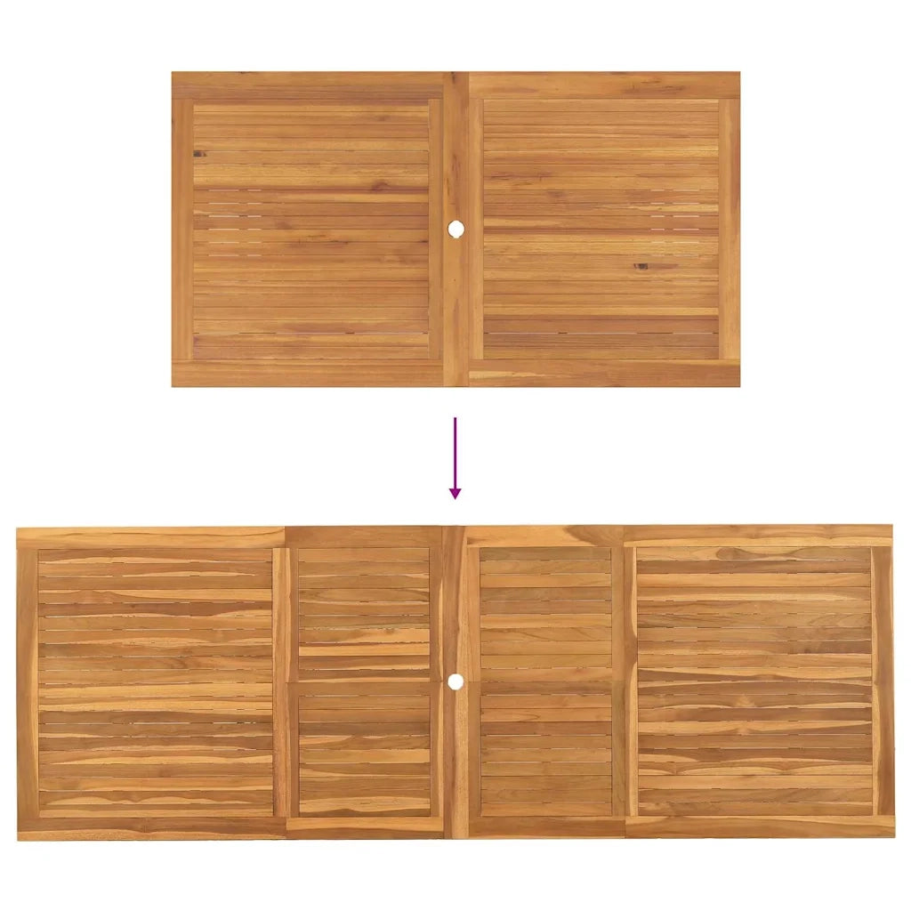 Set da Pranzo per Giardino 9 pcs Marrone Legno di teak solido 3383944