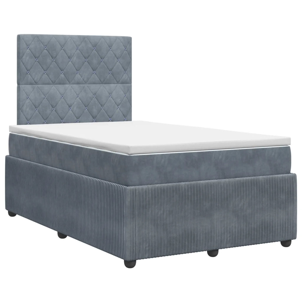 Letto box spring con materasso Grigio Scuro 120 x 190 cm 3454560