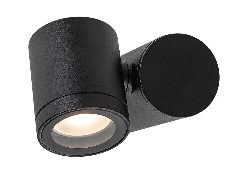 Applique esterna nera moderna orientabile GU10 IP44 Rabalux Enol