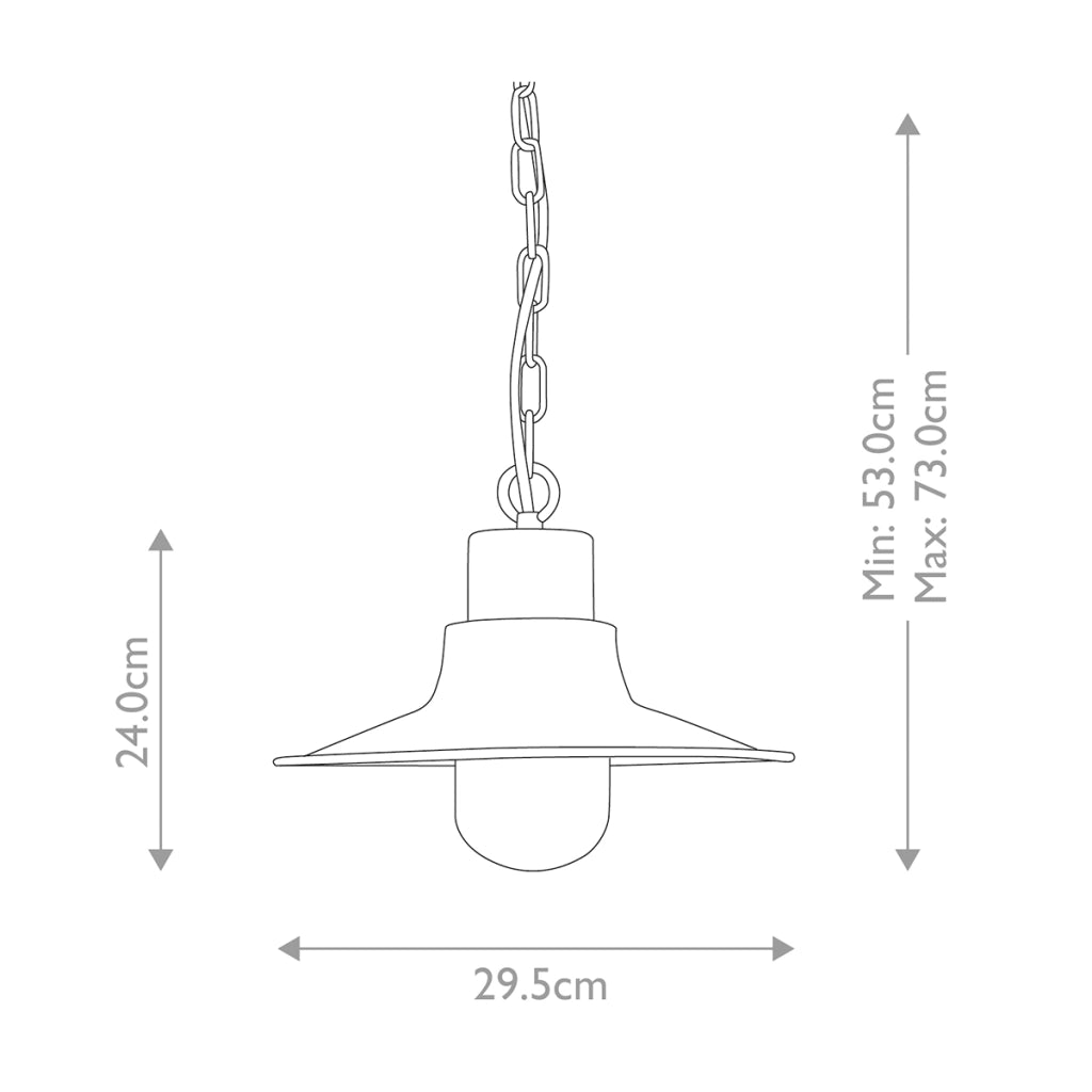 Lampada a sospensione esterna Sheldon Elstead verderame E27