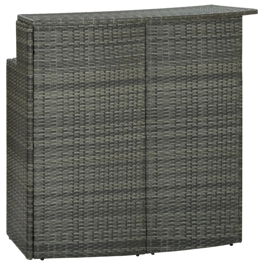 Set Bar da Giardino 5 pz | Set Salotto da Giardino con Cuscini Grigio