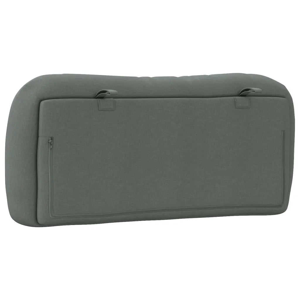 Cuscino Testiera Hvar Grigio Scuro 90 cm in Tessuto 374538