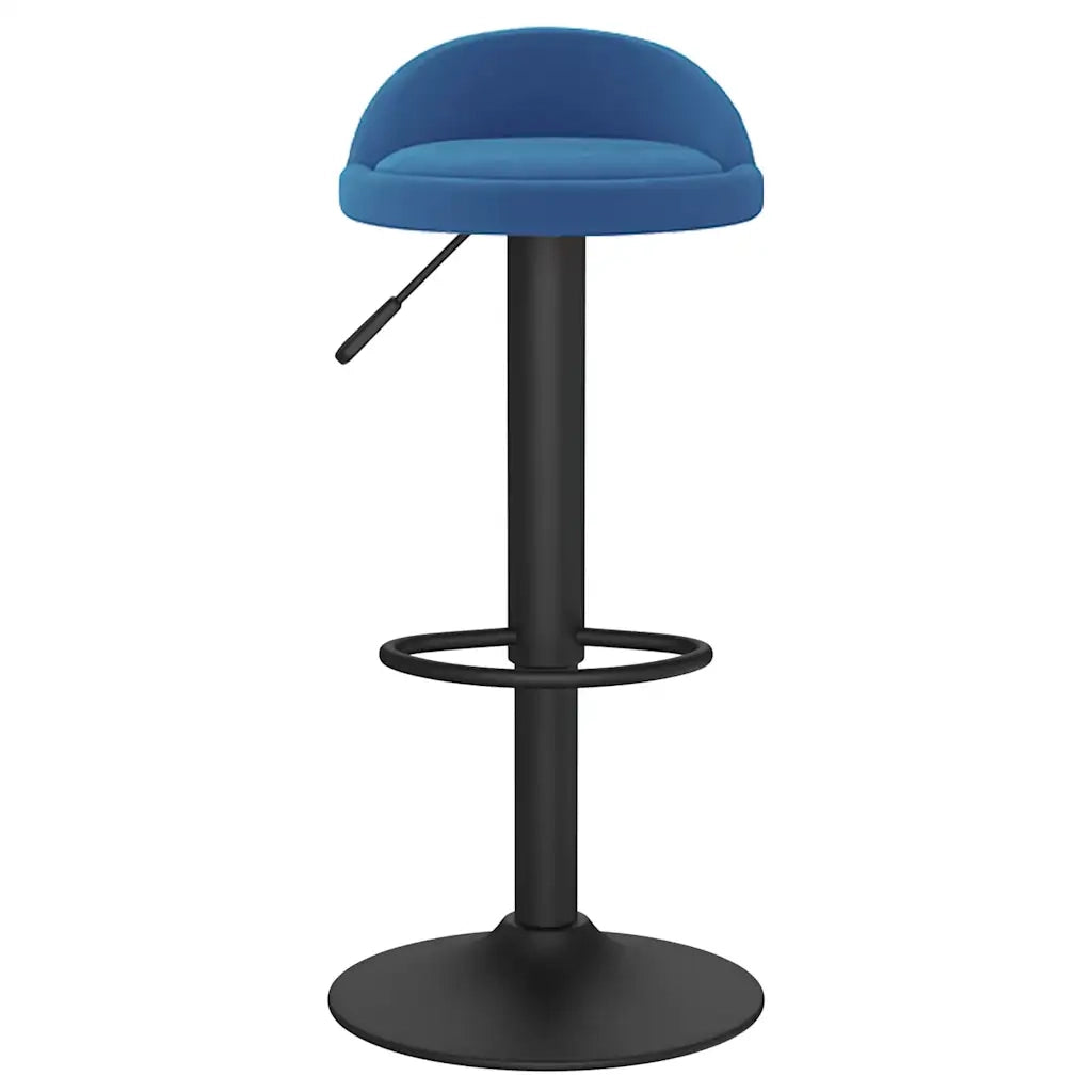 Sgabello da Bar Blu in Velluto 333594