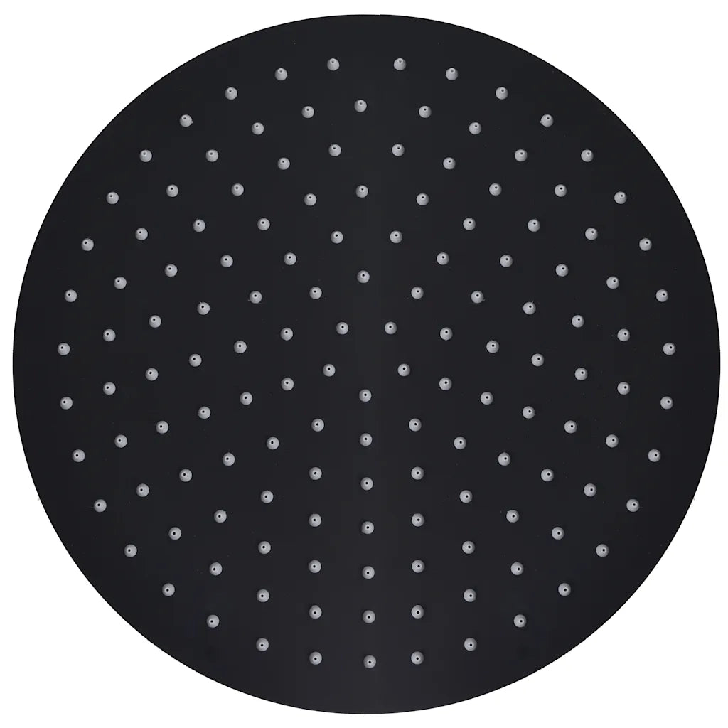 Testa Doccia a Pioggia in Acciaio Inox 30 cm Rotonda Nera CFW3081054