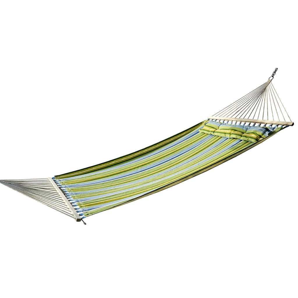 Amaca da Giardino per 2 Persone con Cuscino ¨C Minimal ¨C Blu e Verde 340x140cm