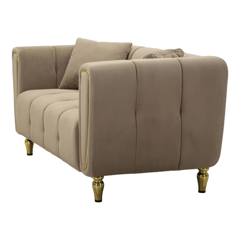Divano Alma Grigio Con Cuscini cm 155x81x71