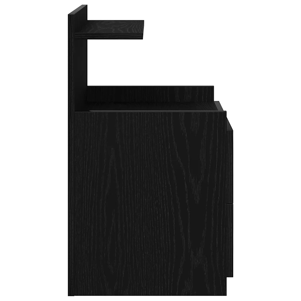 Comodino con 2 cassetti Nero 40x36,5x62 cm 858634
