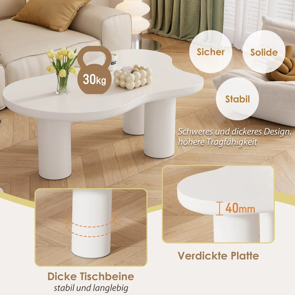 Tavolino da Caff¨¨ Forma Nuvola ¨C MINIMAL ¨C MDF e PVC, 107x66x40.5 cm