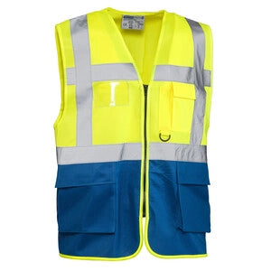 GILET ALTA VISIBILIT GIALLO/BLU LASER TG. 3XL