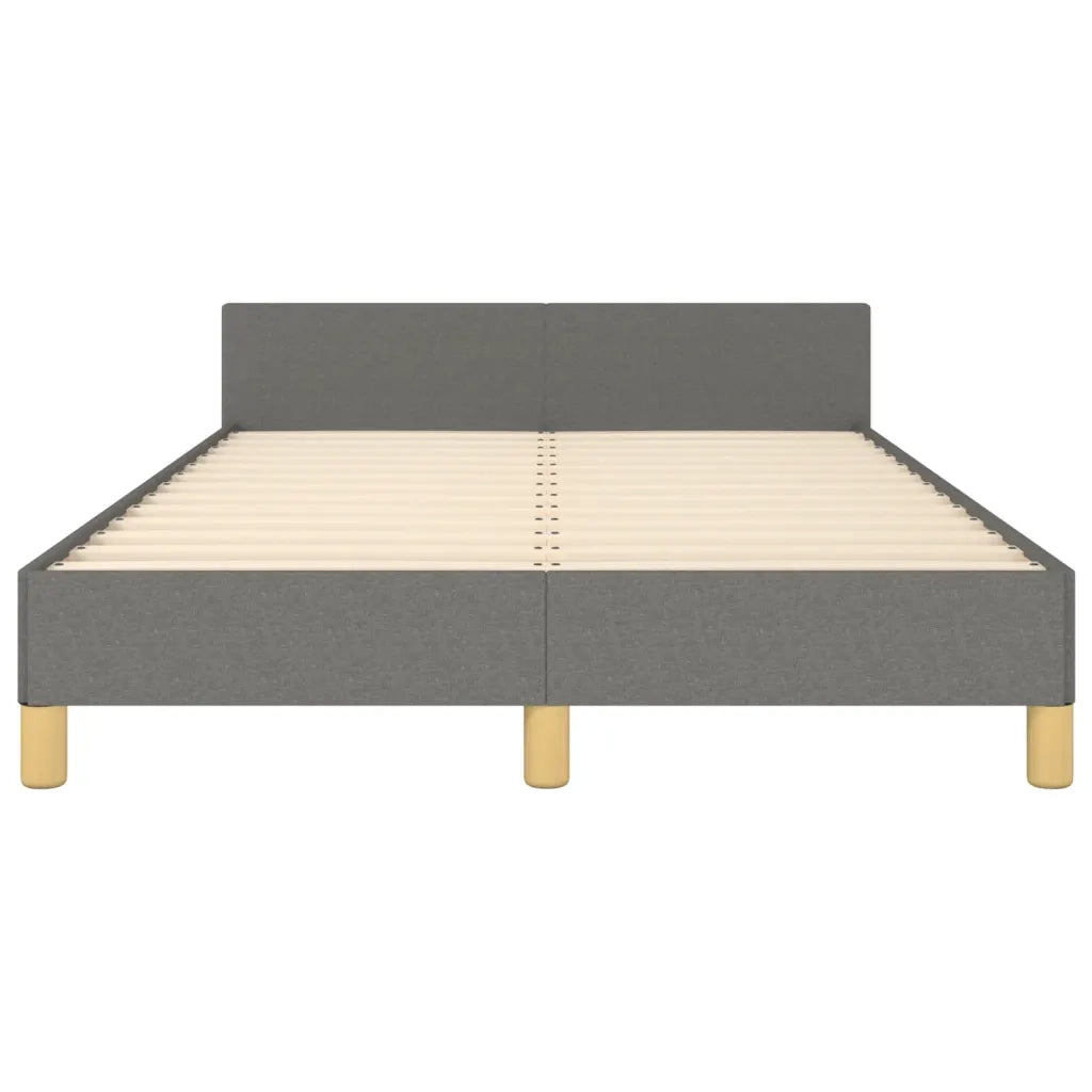 Letto matrimoniale | Letto per adulti | Giroletto senza Materasso Grigio Scuro 120x200 cm Tessuto