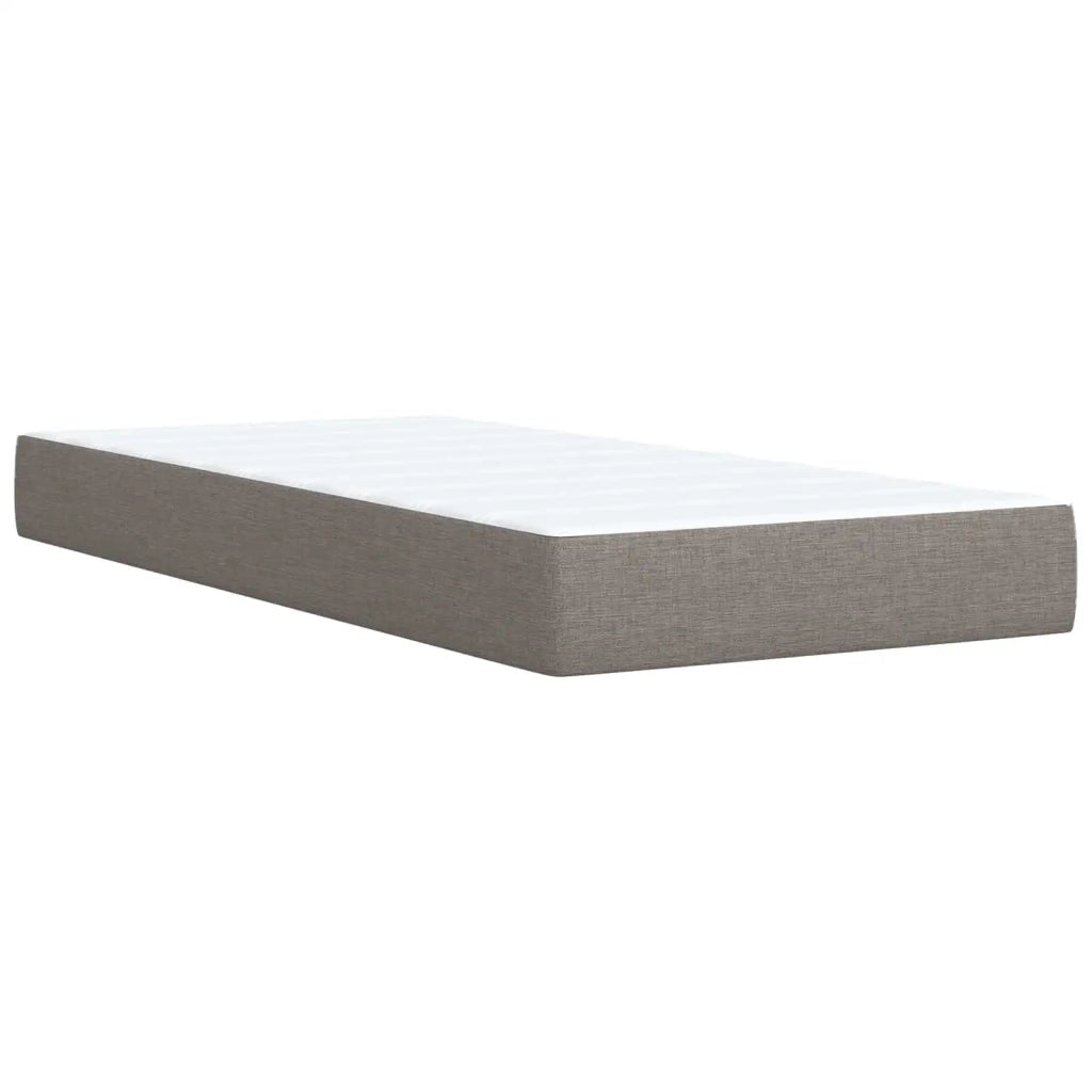 Letto con Box Spring, Materasso e LED Tortora 90 x 190 cm 3451844