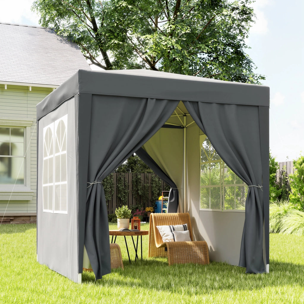 Tendone da giardino pieghevole ¨C Minimal ¨C grigio 2x2m