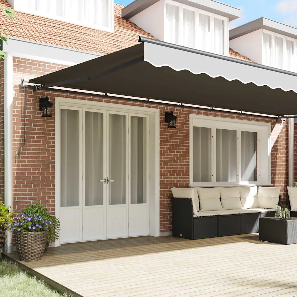 Tenda da Sole Antracite 6 × 3,5 m Metallo 313258