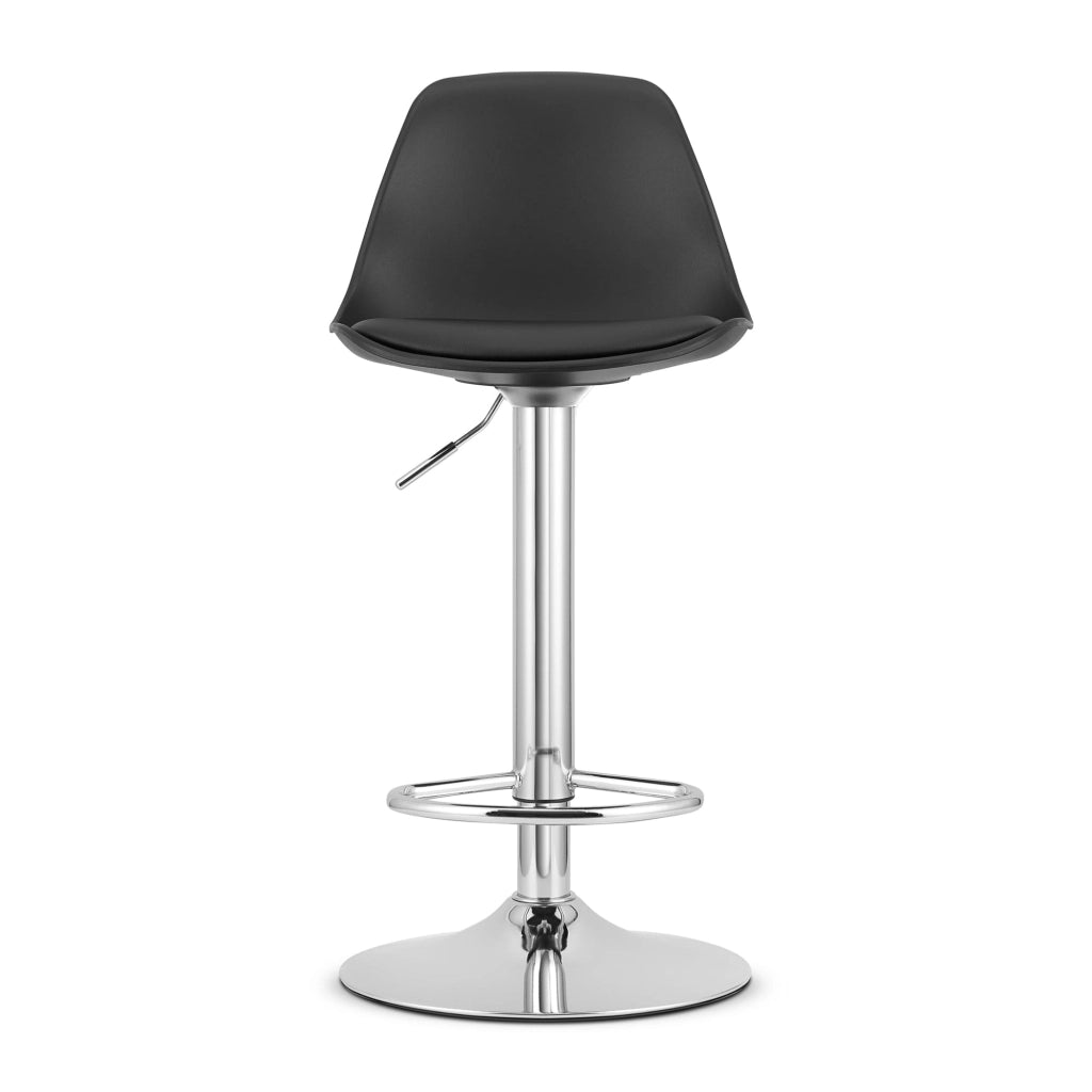 Sgabello girevole VALORA HOGA - Nero con base cromata