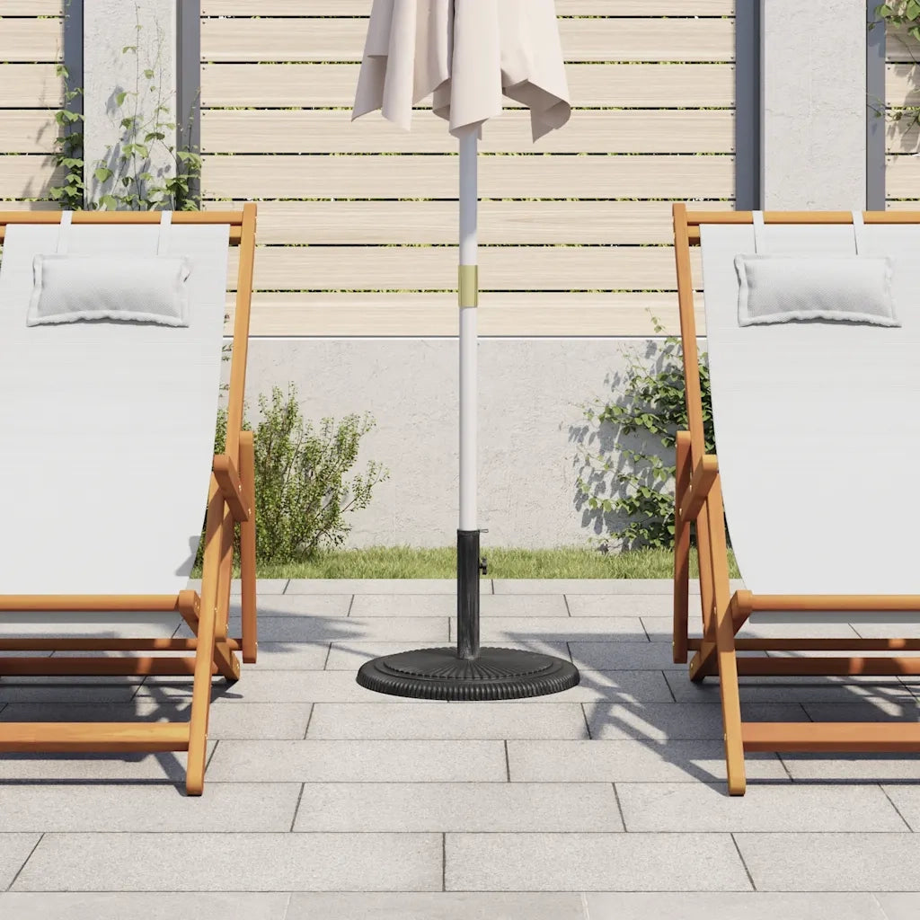 Base per Ombrellone Nera 45x45x30 cm in Ghisa 317772