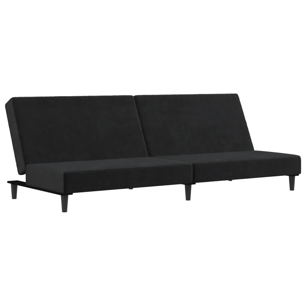 Divano letto | Sof¨¤ letto | Letto singolo a 2 Posti Nero in Velluto