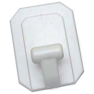 GANCIO ADESIVO PLASTICA - BIANCO CF=PZ 25- 1 confezioni
