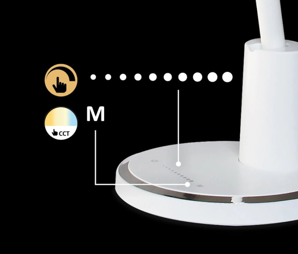 Lampada da tavolo Rabalux Tekla bianca LED 10W CCT