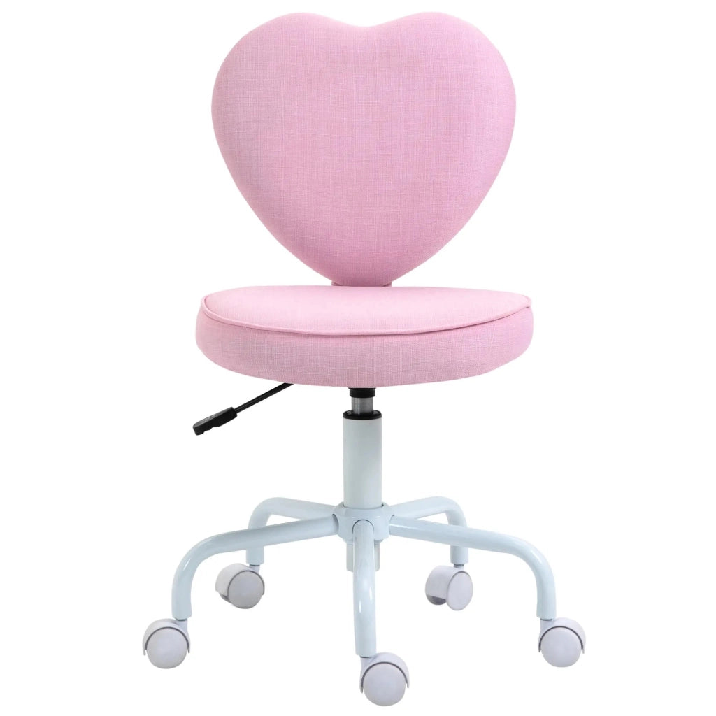 SEDIA Girevole a Cuore Altezza Regolabile 40x50x89 cm Rosa