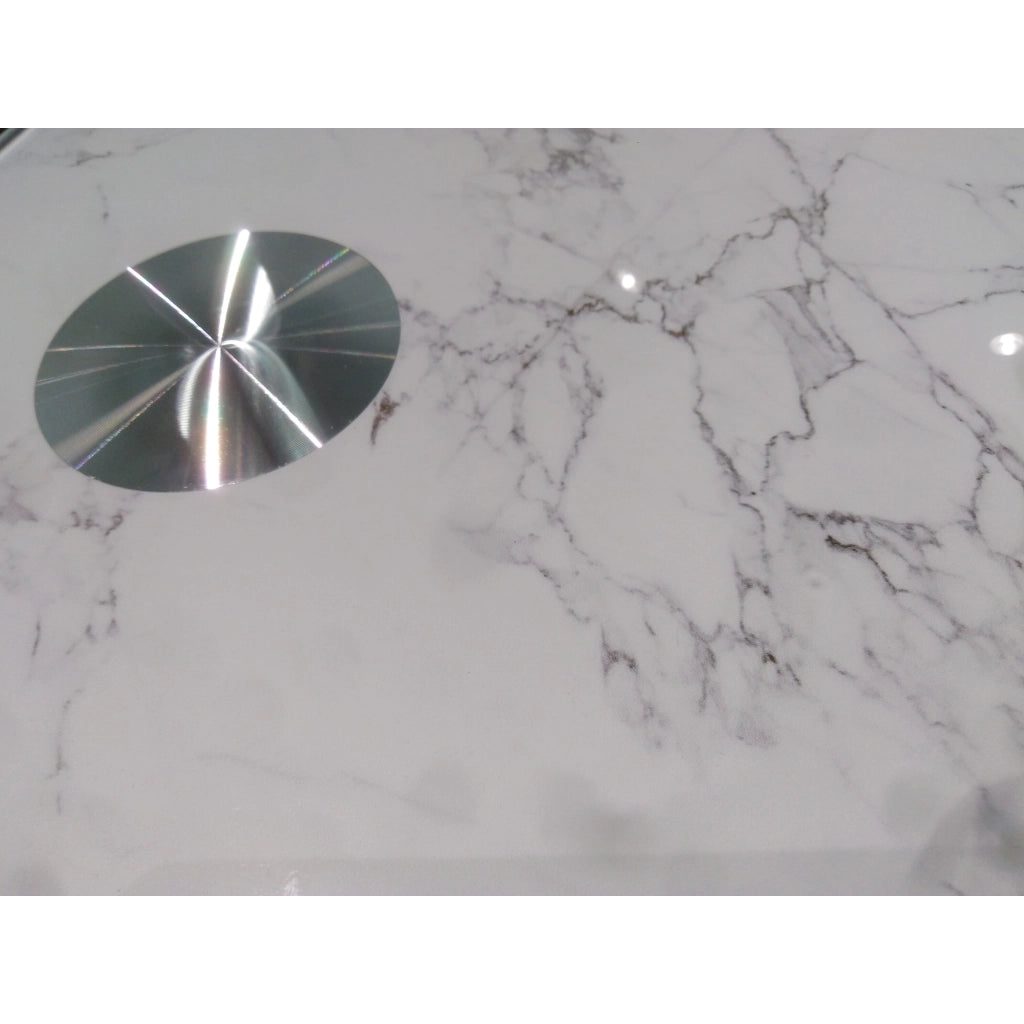 TAVOLO BASSO 100X55XH45CM VETRO MARMO BIANCO