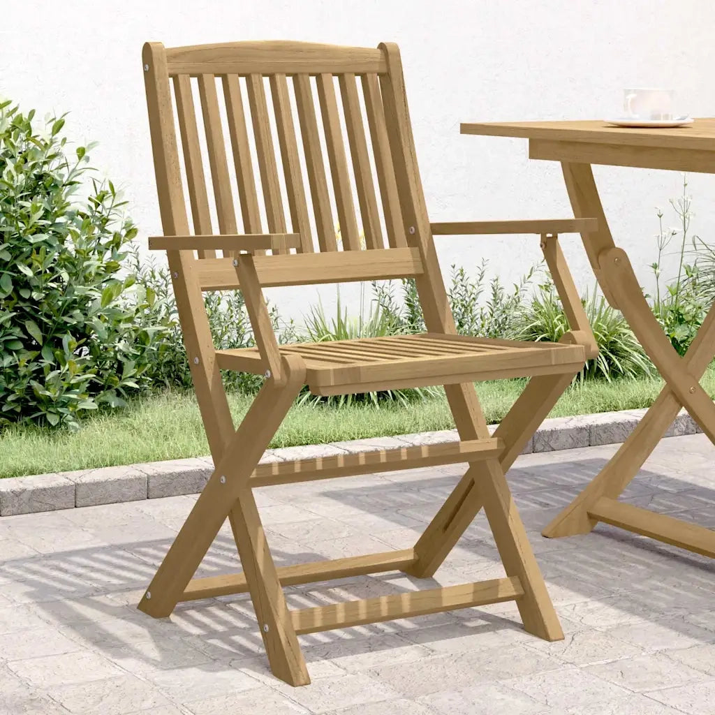 Sedie Giardino Pieghevoli 4 pz 54x61x88 cm Massello Acacia 365742