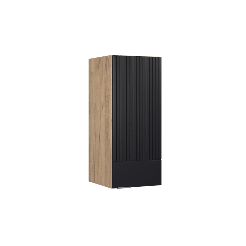 Pensile da cucina Fame-Line Nero rigato/Rovere dorato 30 cm Vicco