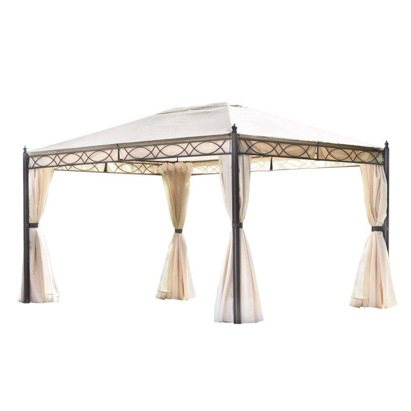 Gazebo rettangolare MOIA 3x4 in ferro epoxy antracite