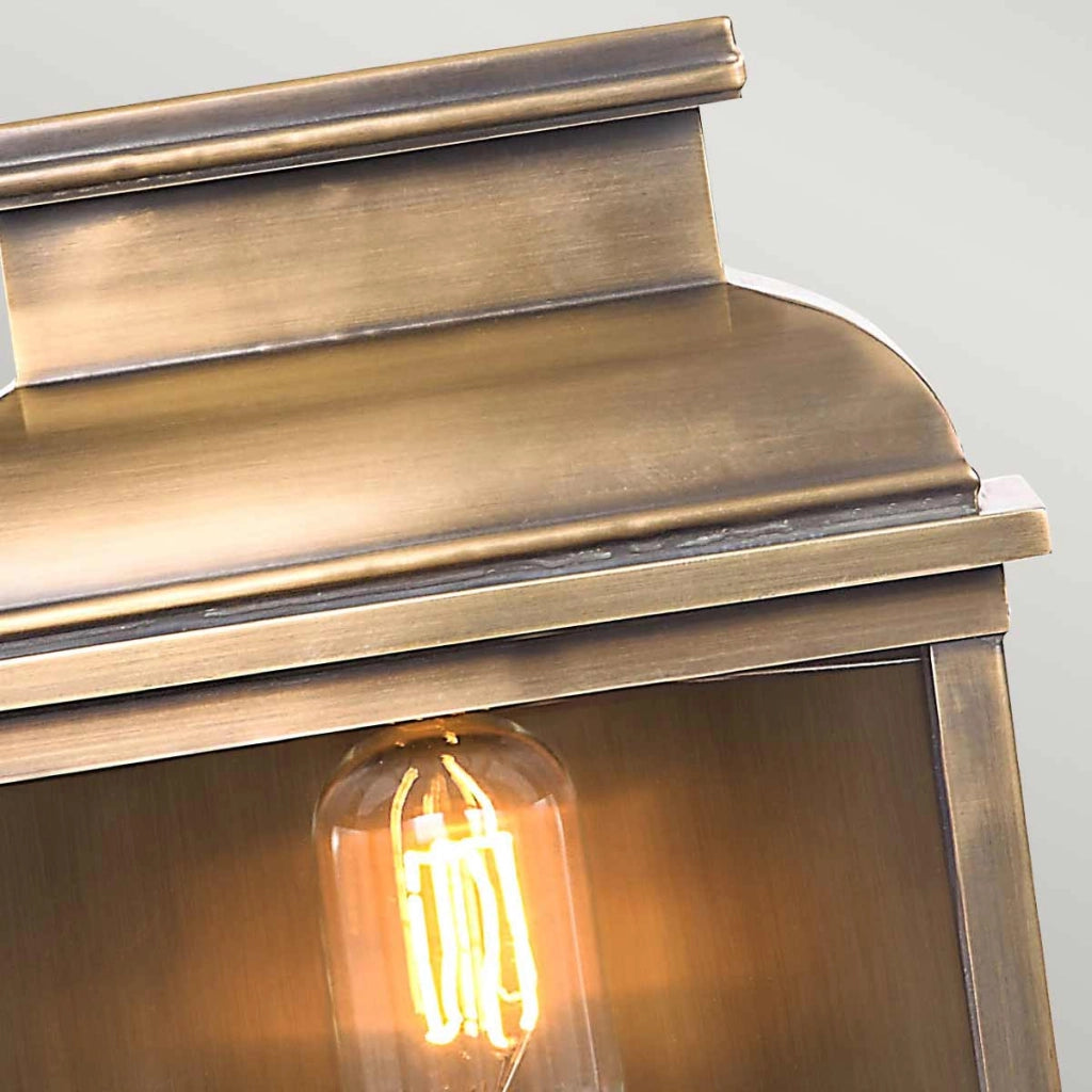Applique esterno ottone anticato E27 60W Old Bailey