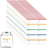 Etichette autoadesive 240 pezzi - Etichette self-adesive - Facili da rimuovere - Imbottite - 30 x 60 mm - Disegno multicolore