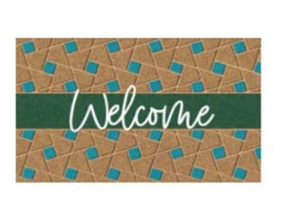 ZERBINO COCCO WELCOME GREEN SPESSORE MM.15  cm.40x70    XTRA
