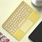 Tastiera Bluetooth ricaricabile con touchpad magnetico, compatibile con PC, iPad e Mac (giallo).