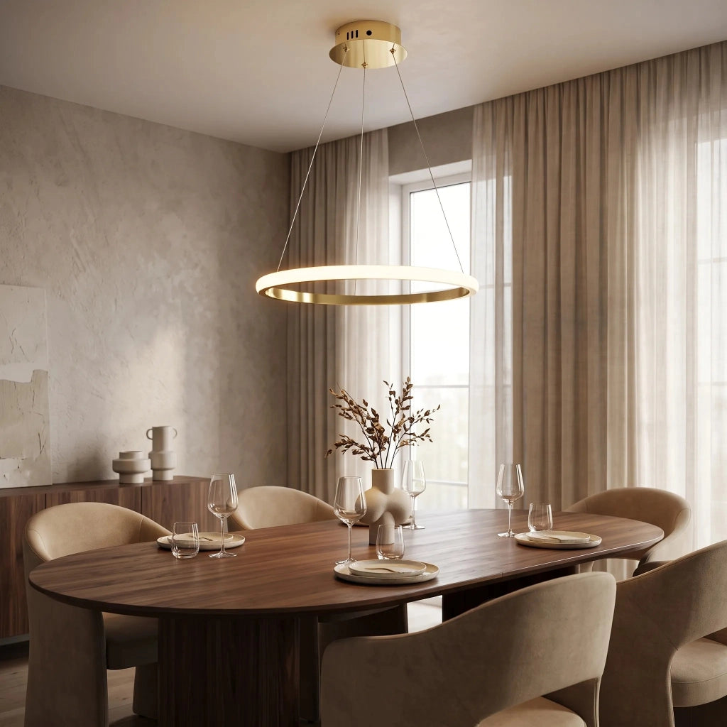 Lampada A Sospensione Lhj001-cp 40 Cm Gold