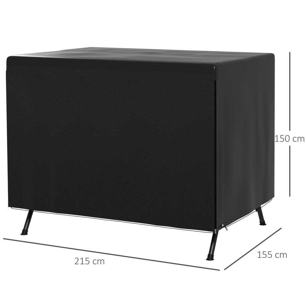 Copertura per Mobili da Giardino ¨C zephmum ¨C Nero 215x155x150 cm