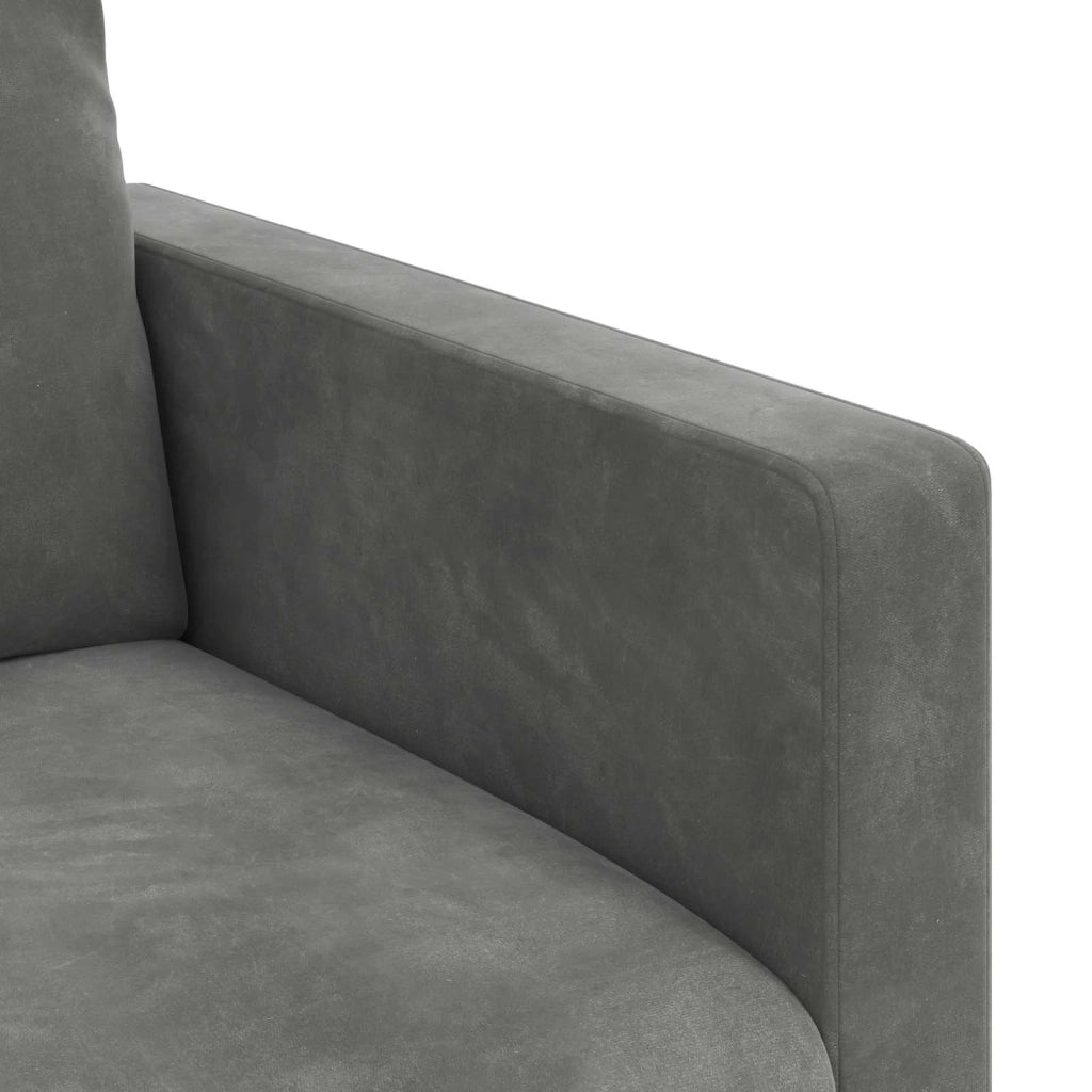 Divano 2 pcs Grigio scuro 228 x 78 x 80 cm Velluto