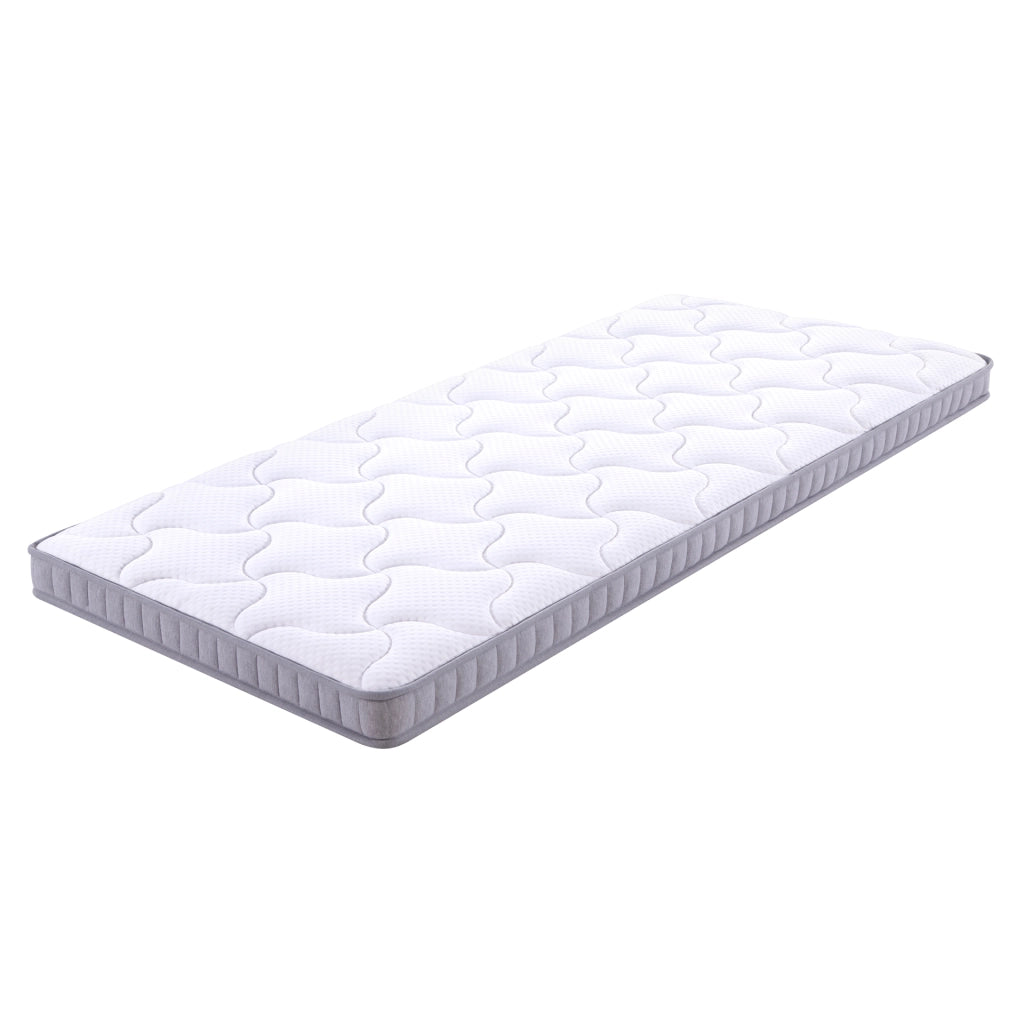 Materasso a molle insacchettate 7 zone con memory foam H3/H4 in schiuma e molle per letto pieghevole bianco