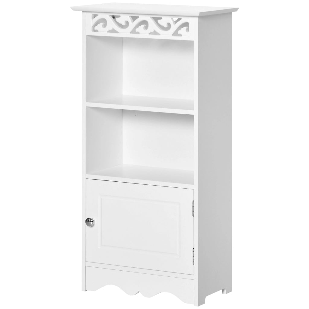 Mobile da Bagno con Armadietto 2 Ripiani ¨C Minimal ¨C MDF Bianco 40x23x80 cm
