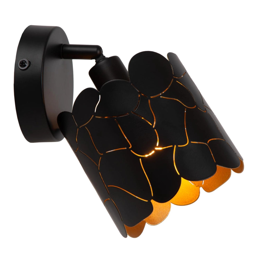 Applique da parete ALMELO 1xE14 nero oro Lucide
