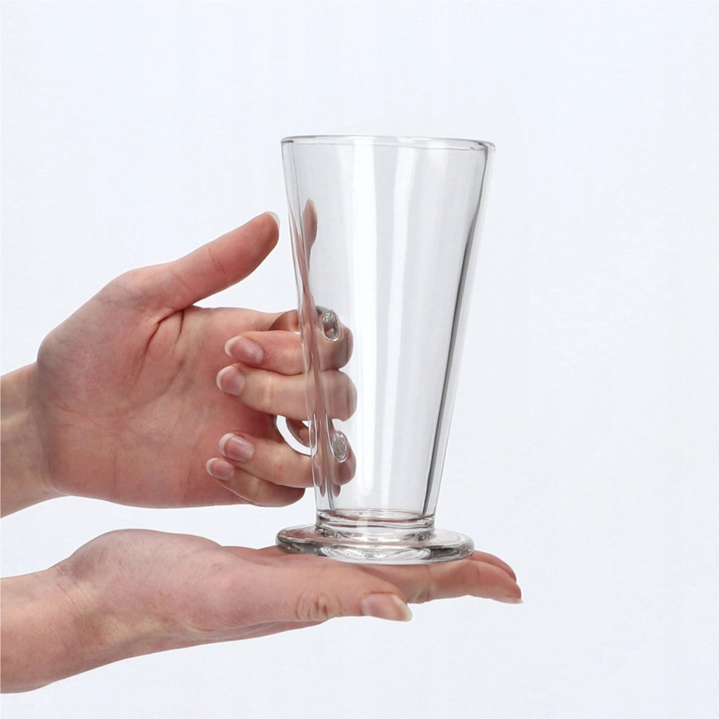Set di 6 bicchieri da caffè, tè e latte KADAX da 260 ml con manico.