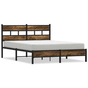 Letto matrimoniale | Letto per adulti | Giroletto senza Materasso con Testiera Rovere Sonoma 140x200 cm